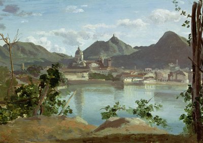 The Town and Lake Como, 1834 by Jean Baptiste Camille Corot